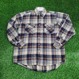 Vintage 90s Williams-Bay Plaid Shirt Large 23x28 Flannel